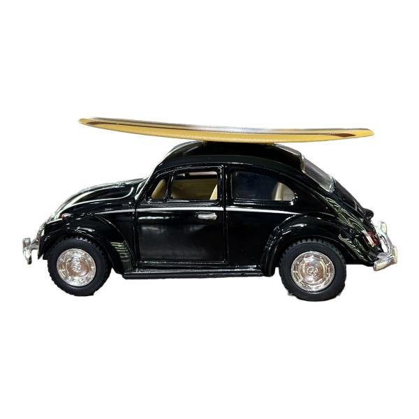 Imagem de Miniatura Volkswagen Fusca Surf Preto Metal Kinsmart 1:32