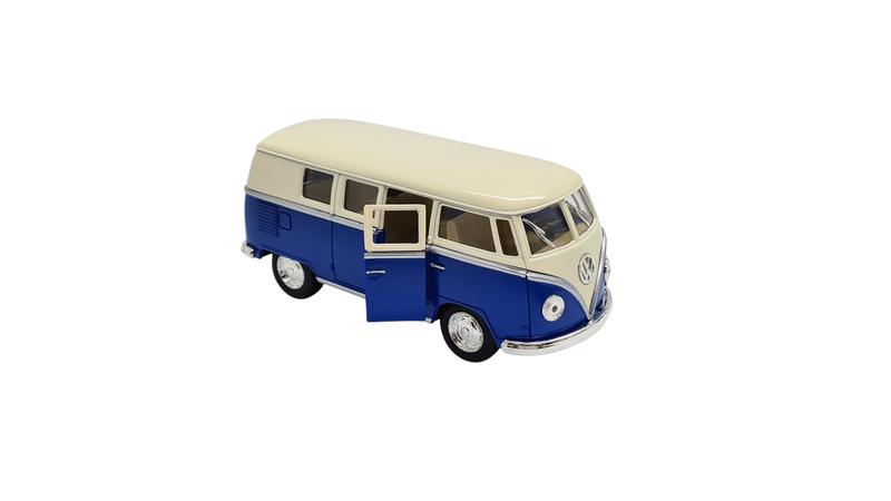 Imagem de Miniatura Volkswagen Kombi 1962 Classic Azul e Bege 1:32