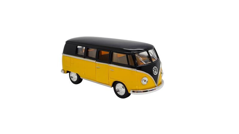 Imagem de Miniatura Volkswagen Kombi 1962 Classic Preto E Amarelo 1:32