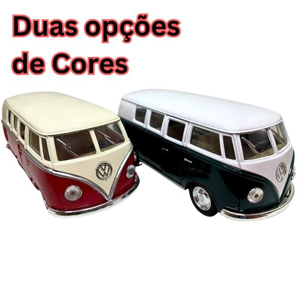 Imagem de Miniatura VW Kombi antiga 1962 escala 1/32 metal c/ fricção