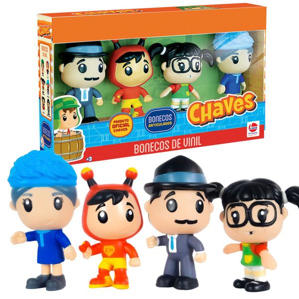 Imagem de Miniaturas Chaves Professor Girafales Chapolin Chiquinha Bonecos Em Vinil Originais Colecionáveis - Líder Brinquedos