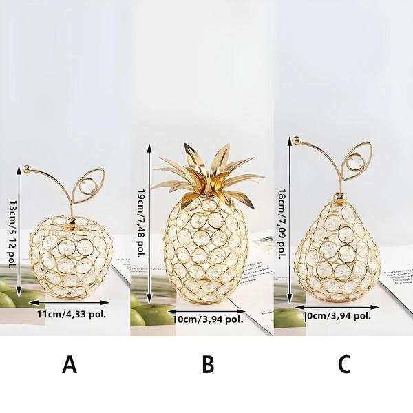 Imagem de Miniaturas de Cristal em Formato de Frutas - Decoração para Casa e Fotografia