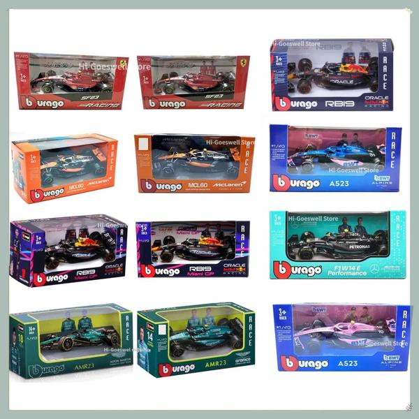 Imagem de Miniaturas de F1 Bburago 1:43 - Aston Martin AMR23, Mercedes W14, Red Bull RB19, Ferrari SF23 e Alpine A523