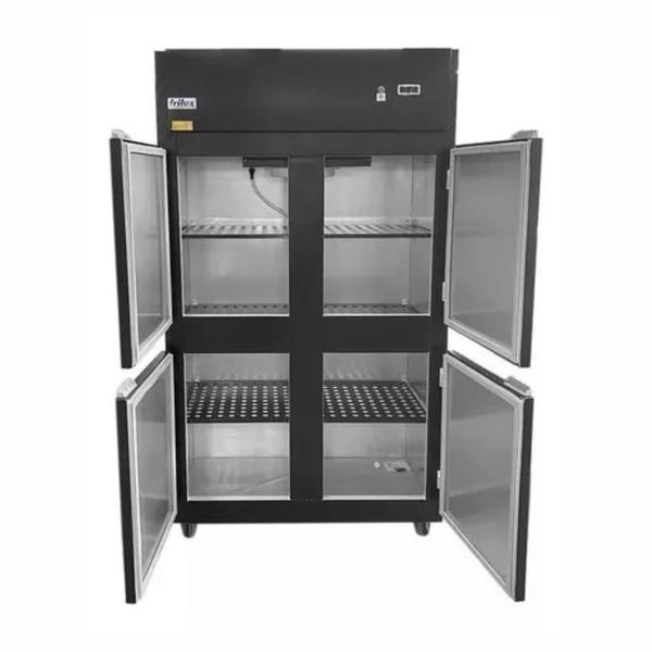 Minicamara Comercial RF 064 Plus 4 Portas 700 Litros Preta - FRILUX Imagem de Minicamara Comercial RF 064 Plus 4 Portas 700 Litros Preta