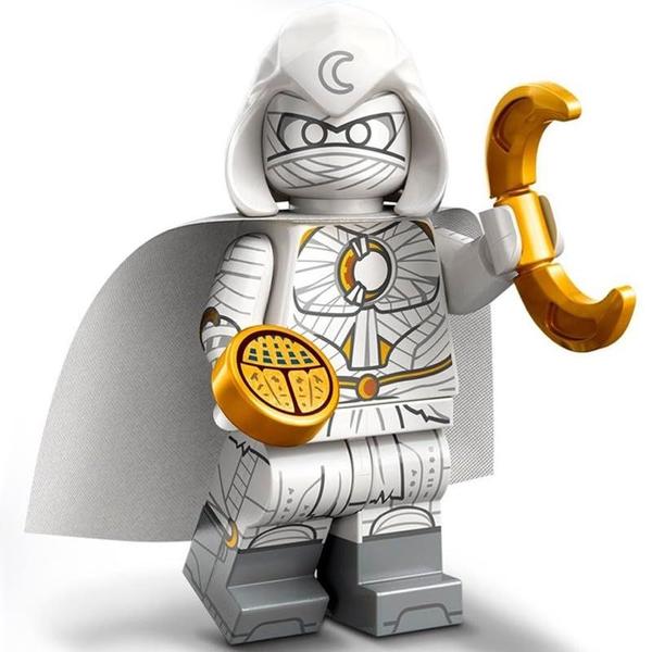 Imagem de Minifigura LEGO Moon Knight com calendário e capas masculinas Marvel 710