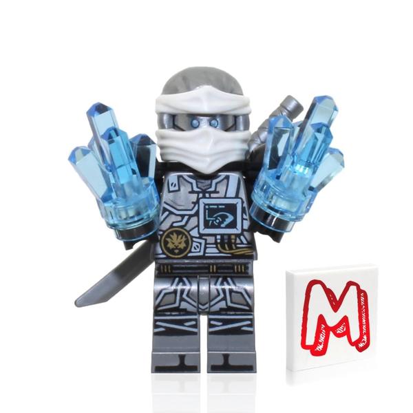 Minifigura LEGO Ninjago Hands of Time - Zane (pacote metalizado de edição limitada com espada e cristais) Imagem de Minifigura LEGO Ninjago Hands of Time - Zane (pacote metalizado de edição limitada com espada e cristais)
