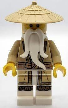 Imagem de Minifigura LEGO Ninjago Sensei Wu com Tan Robes Battle Staff