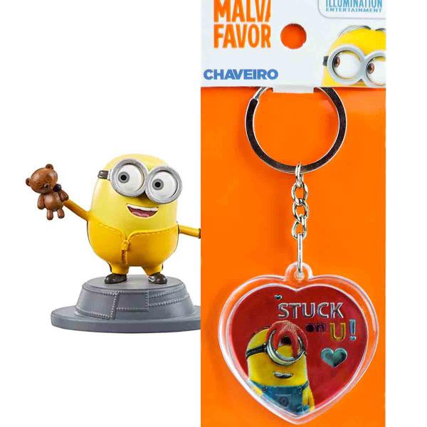 Imagem de Minions Boneco com Base Bob The Rise of Gru Mattel + Chaveiro