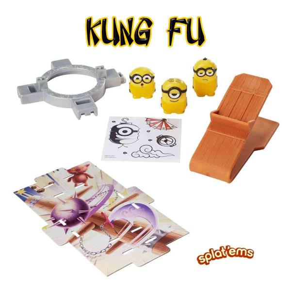 Imagem de Minions Mini Bonecos Pegajosos com Lançador SplatEms Kung Fu - Mattel GMD78