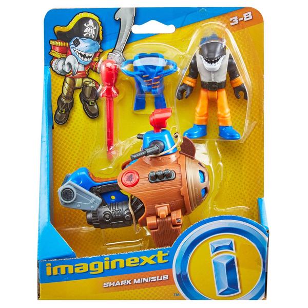 Minisub Imaginext Shark de brinquedo Fisher-Price com torpedo Imagem de Minisub Imaginext Shark de brinquedo Fisher-Price com torpedo