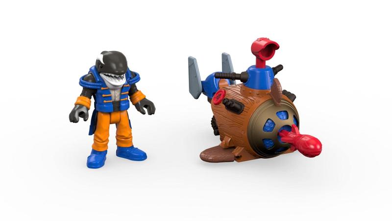 Minisub Imaginext Shark de brinquedo Fisher-Price com torpedo Imagem de Minisub Imaginext Shark de brinquedo Fisher-Price com torpedo