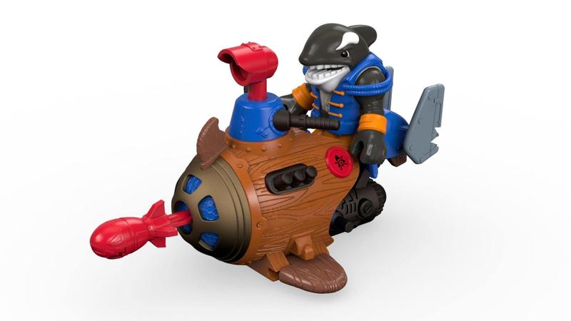 Minisub Imaginext Shark de brinquedo Fisher-Price com torpedo Imagem de Minisub Imaginext Shark de brinquedo Fisher-Price com torpedo