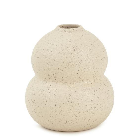 Imagem de Minivaso em ceramica bege ondulado mart 12cm