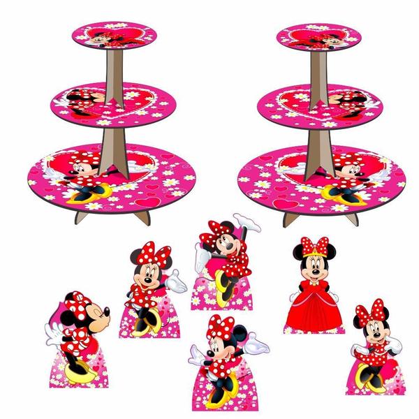 Imagem de Minnie Vermelha Kit 2 Baleiros Com 6 Displays De Mesa