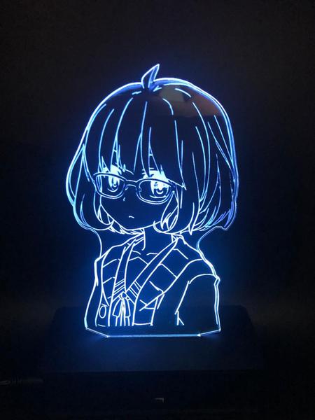 Imagem de Mirai Kuriyama Luminária Led, 16 Cores+ Controle, Anime, Abajur