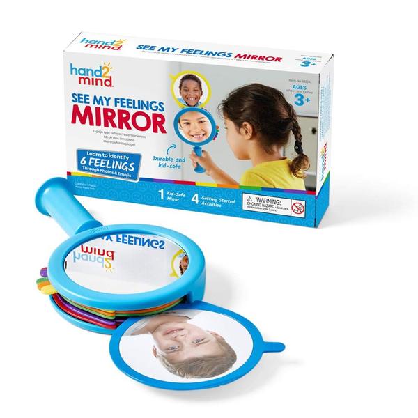 Imagem de Mirror hand2mind See My Feelings Play Therapy Mindfulness Kids