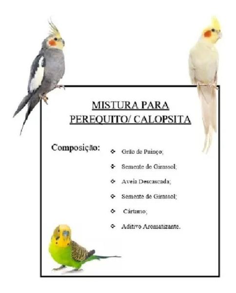 Imagem de Mistura Calopsita Periquito Agaporne 5 Kg Pássaro Sementes