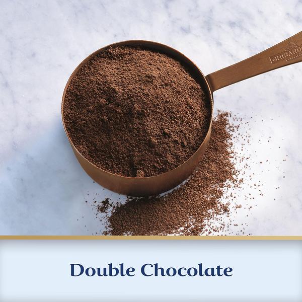 Imagem de Mistura de chocolate quente Ghirardelli Double Chocolate 24g, pacote com 10