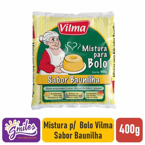 Mistura p Bolo Vilma Sabor Baunilha 400g Imagem de Mistura p Bolo Vilma Sabor Baunilha 400g