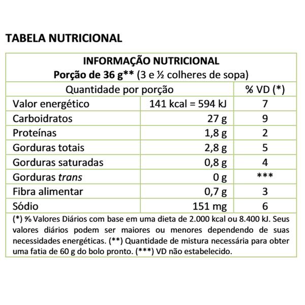 Mistura para Bolo Cenoura Orquídea 400g Imagem de Mistura para Bolo Cenoura Orquídea 400g