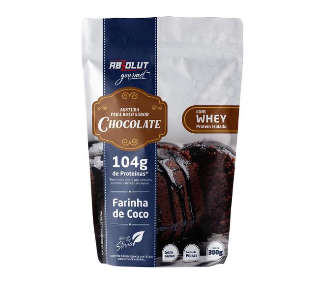 Mistura para bolo proteico e sem glúten chocolate - Absolut Nutrition Imagem de Mistura para bolo proteico e sem glúten chocolate - Absolut Nutrition