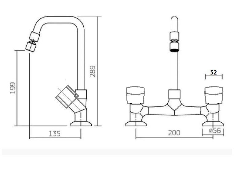 Imagem de Misturador Cozinha Mesa Linha Liv Deca Bica Alta - 1256C30