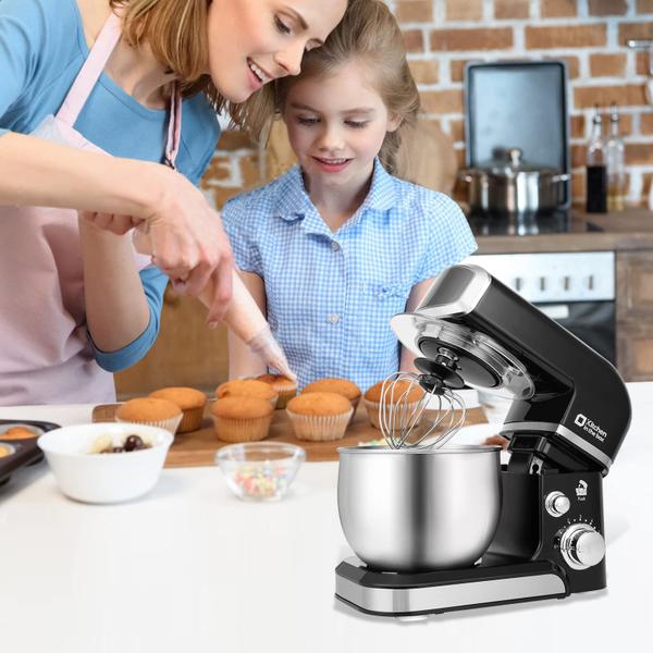 Imagem de Misturador de mesa: cozinha em caixa, 3,2 L, elétrica, 6 velocidades, preta