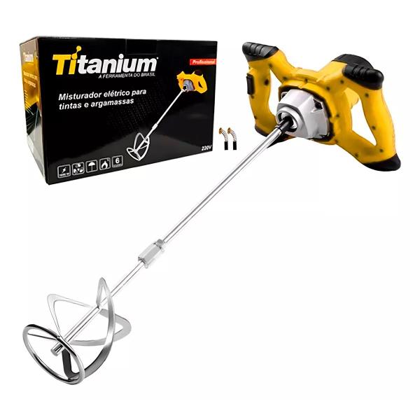 Imagem de Misturador Elétrico Para Tinta E Argamassa 1200w 220v TITANIUM 08017