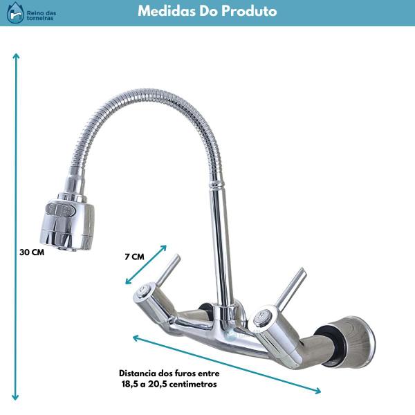 Imagem de Misturador Gourmet Cozinha Parede C-61 1/4v.