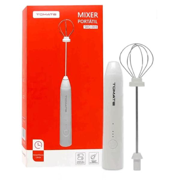 Imagem de Misturador Mixer Portátil Recarregável USB Branco - Tomate