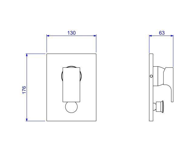 Misturador Monocomando 4 vias de Chuveiro com Desviador para Banheira Unic Red Gold - DECA METAIS Imagem de Misturador Monocomando 4 vias de Chuveiro com Desviador para Banheira Unic Red Gold