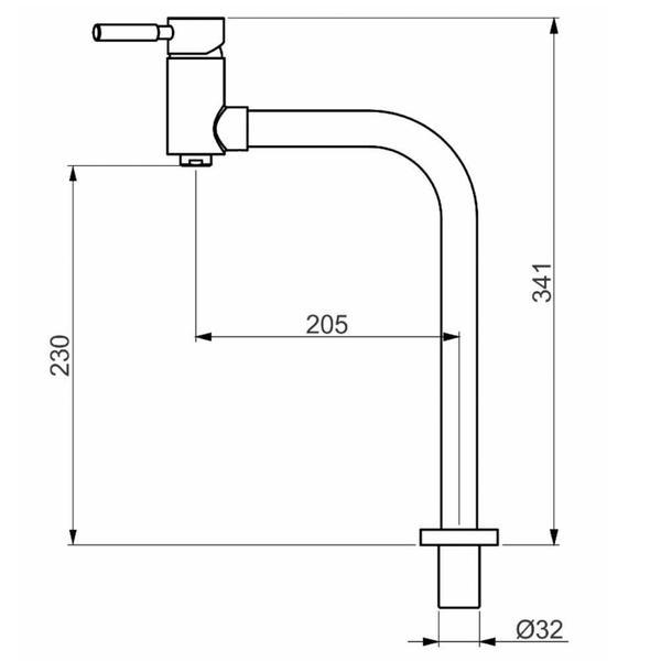 Imagem de Misturador Monocomando Banheiro Pf82 Preto Fosco Perflex