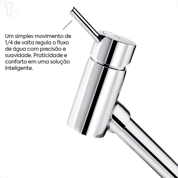 Misturador monocomando docol lavatorio mesa bica alta loggica cromado 574606 Imagem de Misturador monocomando docol lavatorio mesa bica alta loggica cromado 574606