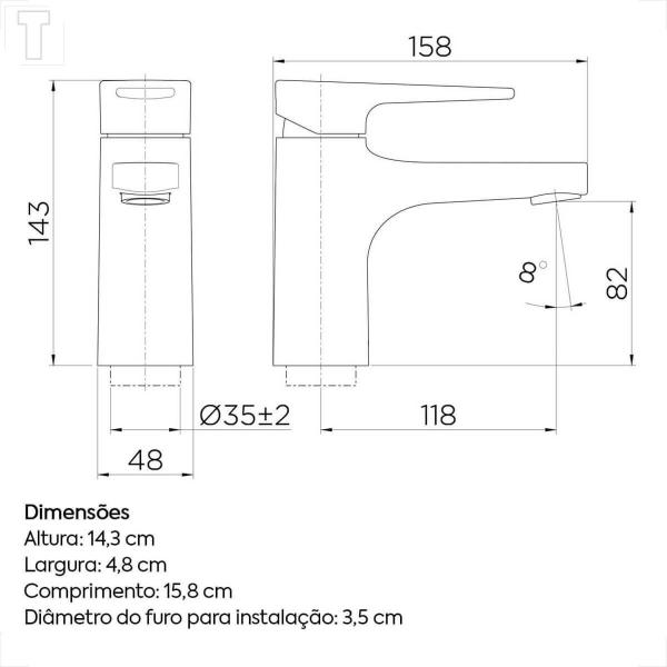 Imagem de Misturador monocomando docol lavatorio mesa lift cromado 795906