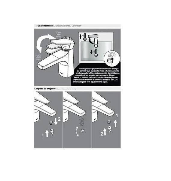 Imagem de Misturador monocomando lift docol ref 795906 mesa p/ lavatorio