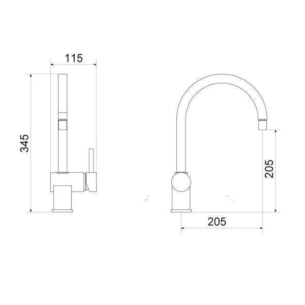 Imagem de Misturador Monocomando para Cozinha de Mesa Gourmet 7004 C75