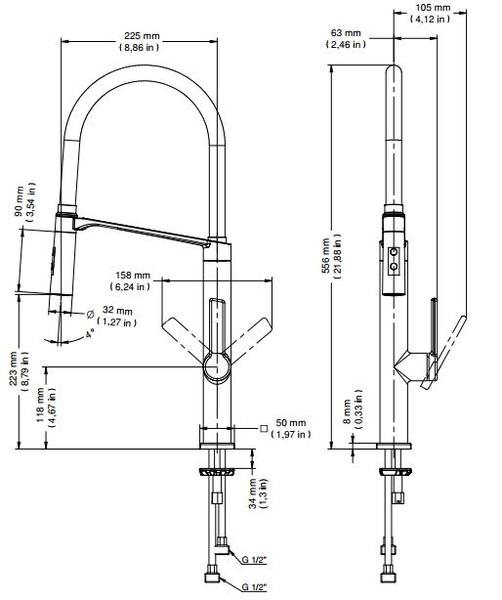 Imagem de Misturador Monocomando Para Cozinha Doc Chrome/Black