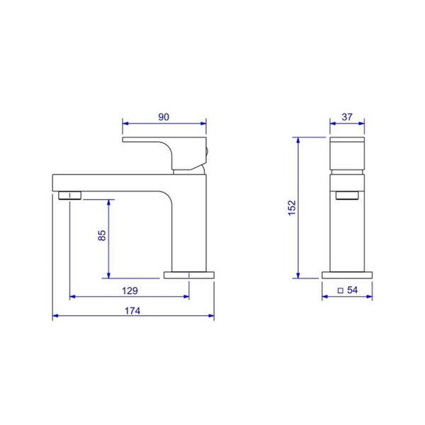 Imagem de Misturador Monocomando para Lavatório de Mesa Bica Baixa Unic Gold