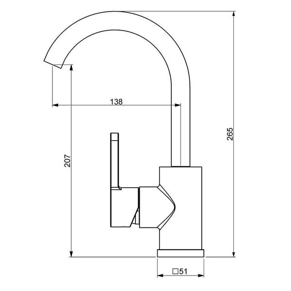 Imagem de Misturador Monocomando Perflex 2877 C78 Week Dn15