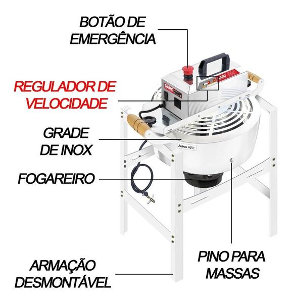 Imagem de Misturador Panela Misturela Saro Prmq10 21 Lts Gás Mexedor