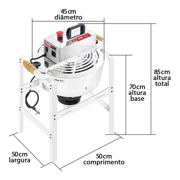 Imagem de Misturador Panela Misturela Saro Prmq10 21 Lts Gás Mexedor