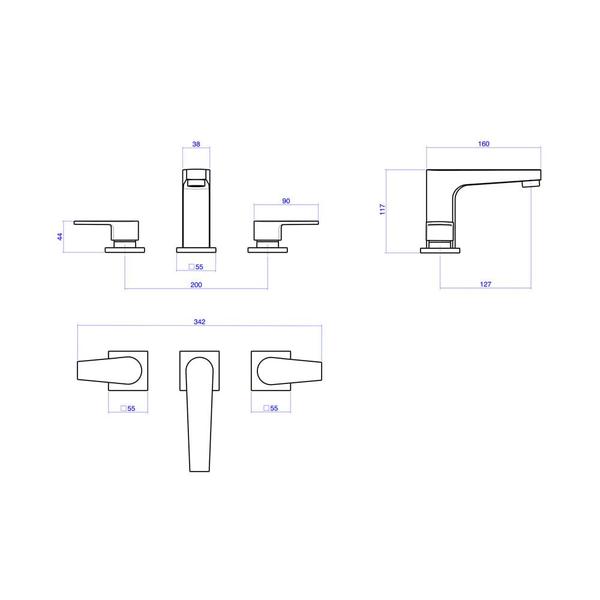 Imagem de Misturador Para Banheiro Mesa Level Red Gold - Deca