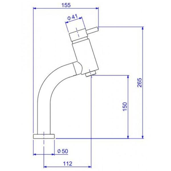 Imagem de Misturador Para Lavatorio De Mesa Monocomando Bica Baixa Link Deca