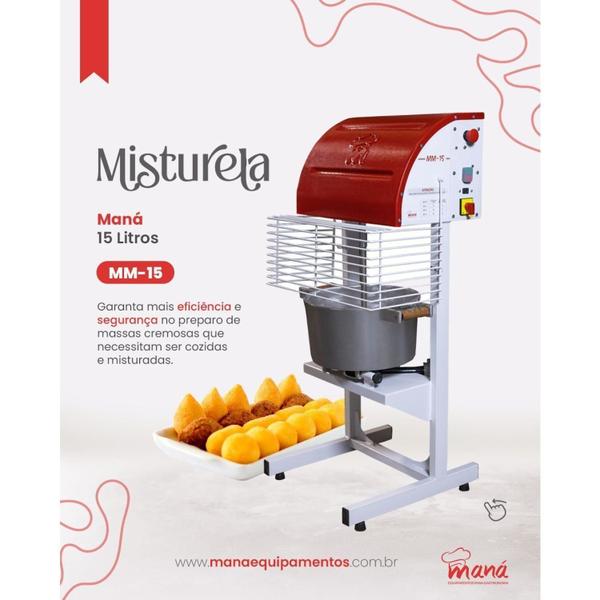 Misturela 15 Litros Bivolt Maná Branco/Vermelho Imagem de Misturela 15 Litros Bivolt Maná Branco/Vermelho