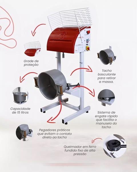 Imagem de Misturela Misturadeira Cozedeira Salgados Coxinhas Doces 15L