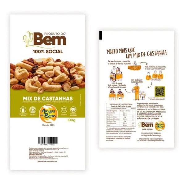 Mix de Castanhas 100g - Pouch - Amigos do Bem Imagem de Mix de Castanhas 100g - Pouch