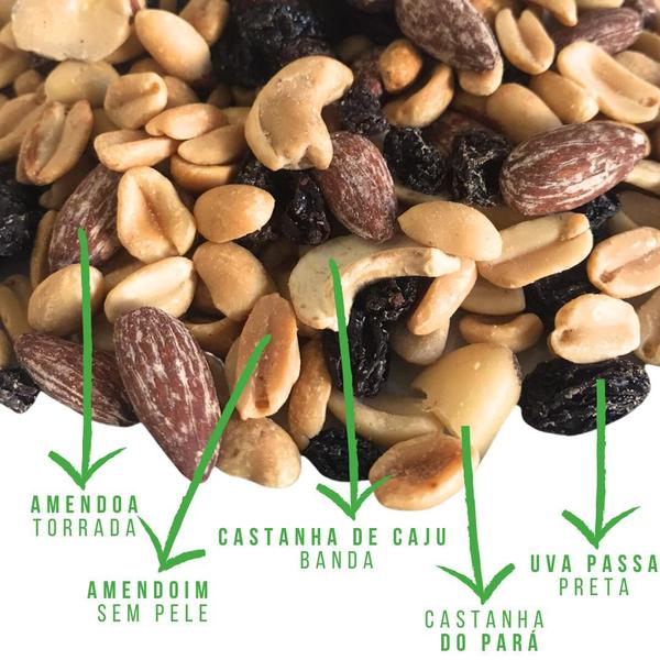 Mix de Castanhas e Nuts do Pará Caju Amêndoa Amendoim Uva Passa - 1Kg - The Full Natural Imagem de Mix de Castanhas e Nuts do Pará Caju Amêndoa Amendoim Uva Passa - 1Kg