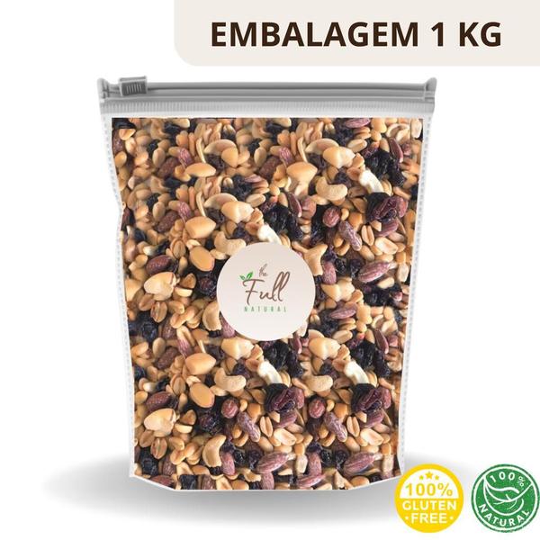 Mix de Castanhas e Nuts do Pará Caju Amêndoa Amendoim Uva Passa - 1Kg - The Full Natural Imagem de Mix de Castanhas e Nuts do Pará Caju Amêndoa Amendoim Uva Passa - 1Kg
