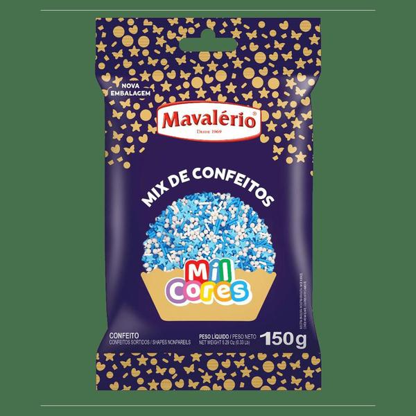 Mix De Confeitos Azul 150g Mavalerio - Mavalério Imagem de Mix De Confeitos Azul 150g Mavalerio