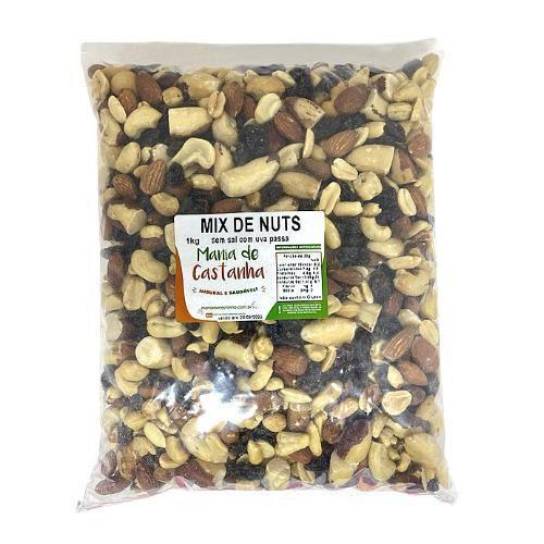 Mix De Nuts Sem Sal 1 Kg - Mania De Castanha Imagem de Mix De Nuts Sem Sal 1 Kg